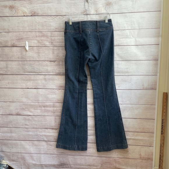 VINTAGE GUESS FLARE JEANS IN BLUE DENIM - Picture 7 of 9